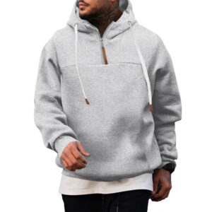 mens-heavy-fleece-hoodie-half-zip-sporty-casual