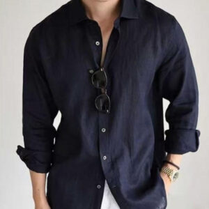 mens-cotton-linen-shirt-long-sleeve-smart-casual-style